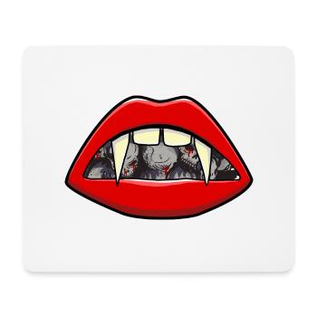 Halloween Vampir Mund Blutsauger Vampire - Mousepad (Querformat) - Weiß - Vorne