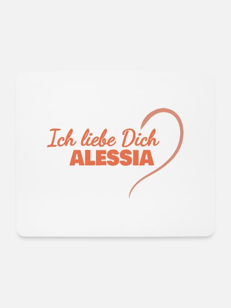 Alessia - Mousepad (Querformat) - Weiß