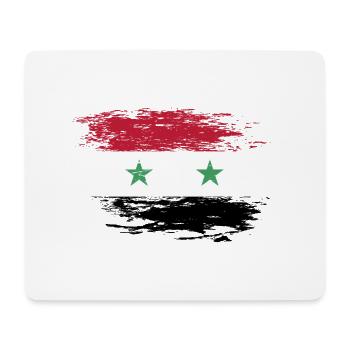 Drapeau de la Syrie utilisé - Tapis de souris (format paysage) - blanc - Devant