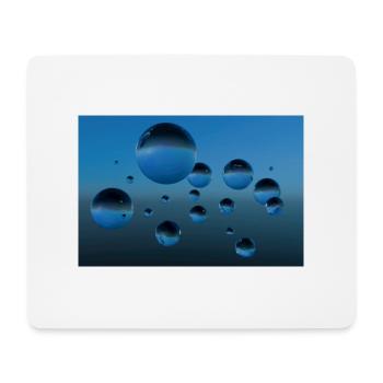 Bulle bleue - Tapis de souris (format paysage) - blanc - Devant