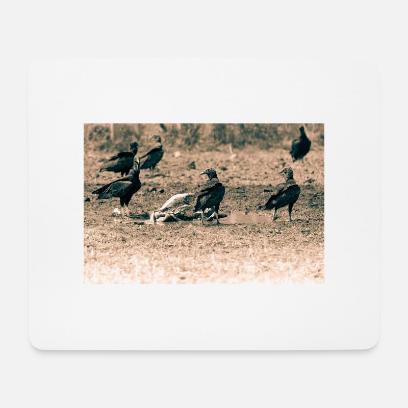 Geier - Mousepad (Querformat) - Weiß