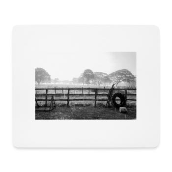 On the farm in the rain - Mouse Pad (horizontal) - white - Front
