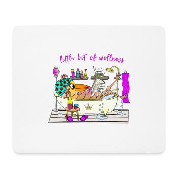 Weird bird bathing mermaid Wellnes at home - Mouse Pad (horizontal) - white - Front