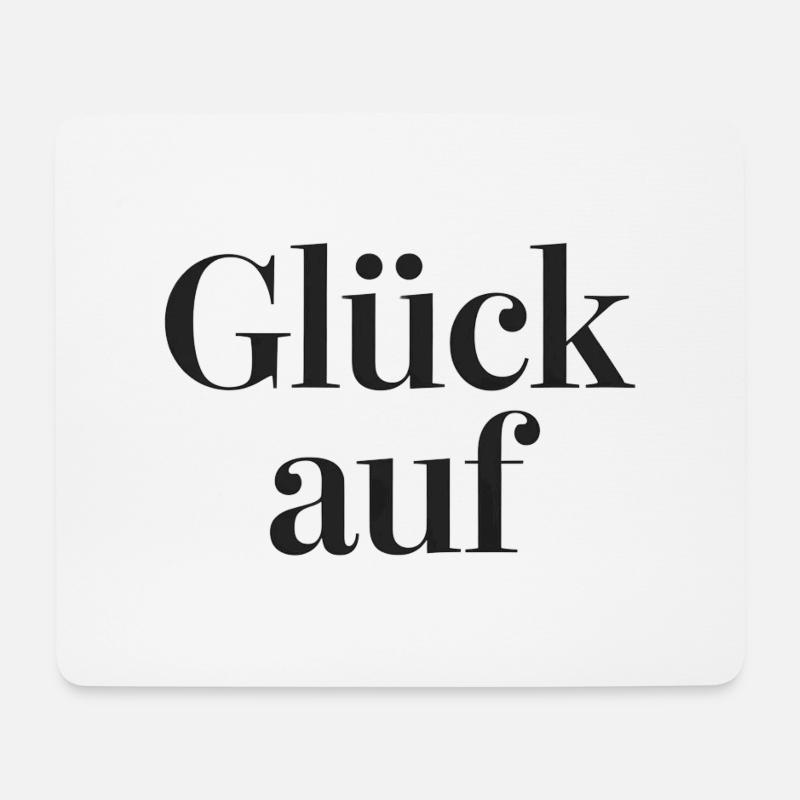 Glück Auf Erzgebirge - Schlägel und Eisen - Mousepad (Querformat) - Weiß