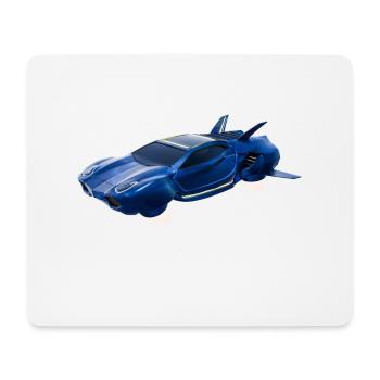 Voiture volante de science-fiction - Tapis de souris (format paysage) - blanc - Devant