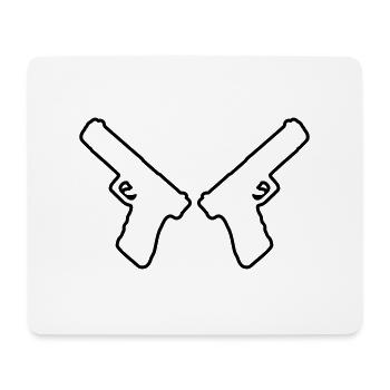 Guns - Mouse Pad (horizontal) - white - Front