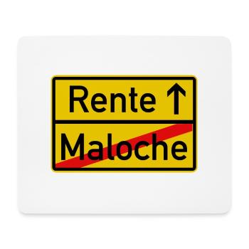 Gelbes Ortsschild Von der Maloche in die Rente - Mousepad (Querformat) - Weiß - Vorne