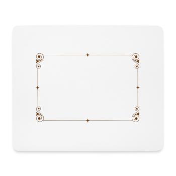 Nostalgie Cadre, Carré, Ornement - Tapis de souris (format paysage) - blanc - Devant