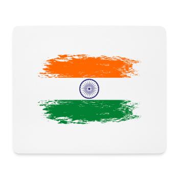 India flag used look - Mouse Pad (horizontal) - white - Front