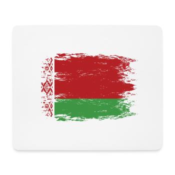 Belarus Flagge used look - Mousepad (Querformat) - Weiß - Vorne