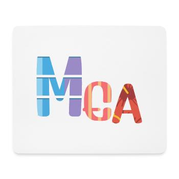 Mea name pastel text colorful - Mouse Pad (horizontal) - white - Front