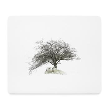 Mystischer Baum auf einem Hügel bei Nacht, 001425 - Mousepad (Querformat) - Weiß - Vorne