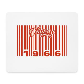 Vintage 1966 Born In 1966 59 Year Old Bar Code Anniversai - Mouse Pad (horizontal) - white - Front