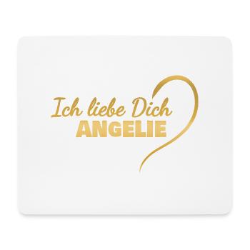 Je t’aime Angelie - Tapis de souris (format paysage) - blanc - Devant