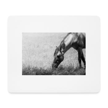 le cheval - Tapis de souris (format paysage) - blanc - Devant