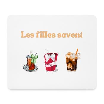 Girls kennen immer drei Drinks - lustig - Mousepad (Querformat) - Weiß - Vorne