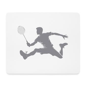 Joueurs de badminton - Tapis de souris (format paysage) - blanc - Devant
