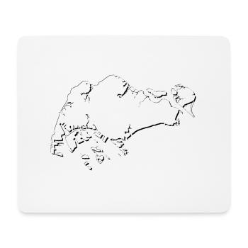 Singapur Landkarte als Umriss - Mousepad (Querformat) - Weiß - Vorne