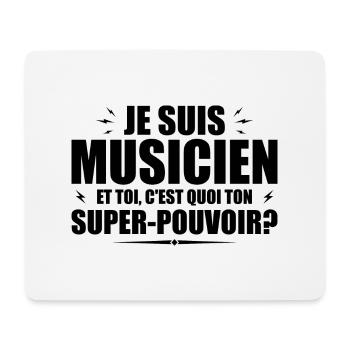 Ich bin Musiker. Was ist deine Superkraft? - Mousepad (Querformat) - Weiß - Vorne