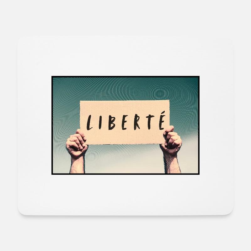 Zeichen - Freiheit - Mousepad (Querformat) - Weiß