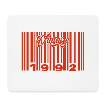 Vintage 1992 Born In 1992 33 Year Old Bar Code Anniversai - Mouse Pad (horizontal) - white - Front
