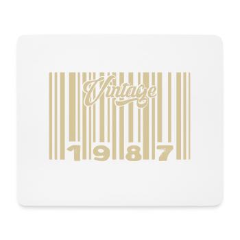 Jahrgang 1987 Barcode 1987: Jahr 2025. - Mousepad (Querformat) - Weiß - Vorne