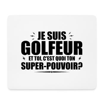 Ich bin Golfer. Was ist deine Superkraft? - Mousepad (Querformat) - Weiß - Vorne