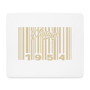 Vintage 1954 Barcode 1954: Year 2025. - Mouse Pad (horizontal) - white - Front