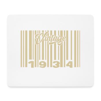 Jahrgang 1934 Barcode 1934: Jahr 2025. - Mousepad (Querformat) - Weiß - Vorne