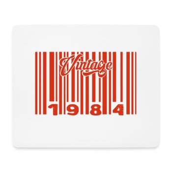 vintage 1984 né en 1984 41 ans bar code anniversai - Tapis de souris (format paysage) - blanc - Devant