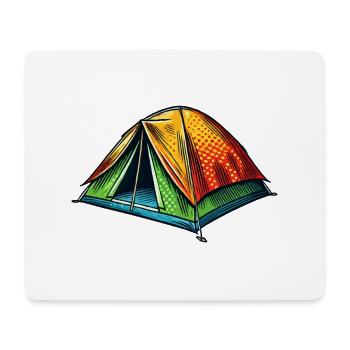 zelt - Mousepad (Querformat) - Weiß - Vorne