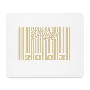 vintage 2003 Barcode 2003: Year 2025. - Mouse Pad (horizontal) - white - Front