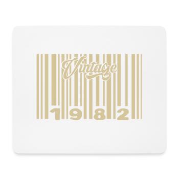 Vintage 1982 Barcode 1982: Year 2025. - Mouse Pad (horizontal) - white - Front