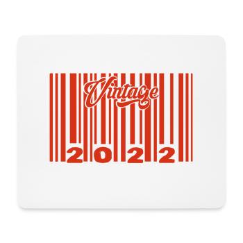Vintage 2022 born in 2022 3 years bar code anniversair - Mouse Pad (horizontal) - white - Front