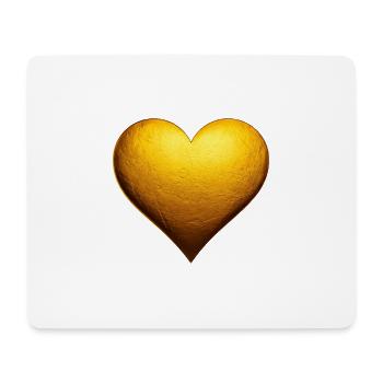 Goldener Schriftzug Herz aus Gold - Mousepad (Querformat) - Weiß - Vorne