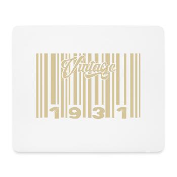 Vintage 1931 Barcode 1931: Year 2025. - Mouse Pad (horizontal) - white - Front