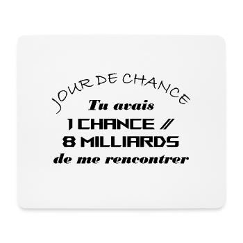 Jour de chance - Tapis de souris (format paysage) - blanc - Devant
