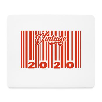 vintage 2020 né en 2020 5 ans bar code anniversair - Tapis de souris (format paysage) - blanc - Devant
