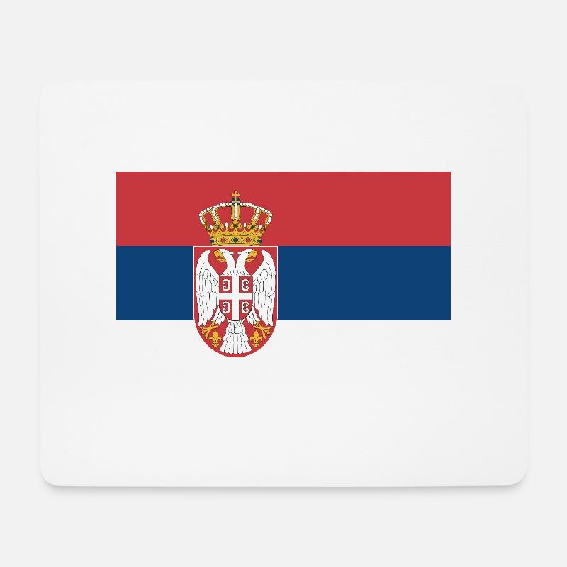 Serbien - Mousepad (Querformat) - Weiß