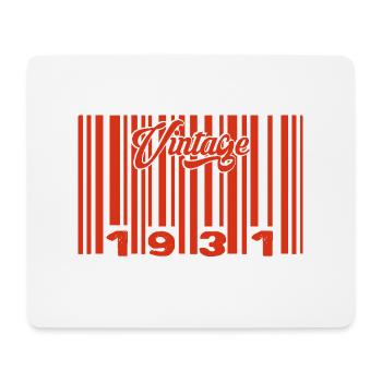 Vintage 1931 Born In 1931 94 Years Bar Code Anniversai - Mouse Pad (horizontal) - white - Front