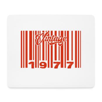 vintage 1977 né en 1977 48 ans bar code anniversai - Tapis de souris (format paysage) - blanc - Devant