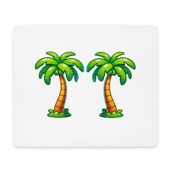 palmen - Mousepad (Querformat) - Weiß - Vorne