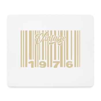 Vintage 1976 Barcode 1976: Year 2025. - Mouse Pad (horizontal) - white - Front