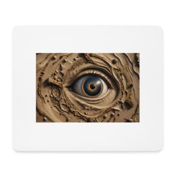 Magisches Auge im Sand - Mousepad (Querformat) - Weiß - Vorne