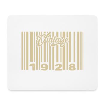 Vintage 1928 Barcode 1928: Year 2025. - Mouse Pad (horizontal) - white - Front