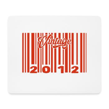 Vintage 2012 Born In 2012 13 Year Old Bar Code Anniversai - Mouse Pad (horizontal) - white - Front