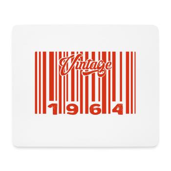 vintage 1964 né en 1964 61 ans bar code anniversai - Tapis de souris (format paysage) - blanc - Devant