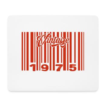 Vintage 1975 Born In 1975 50 Year Old Bar Code Anniversai - Mouse Pad (horizontal) - white - Front