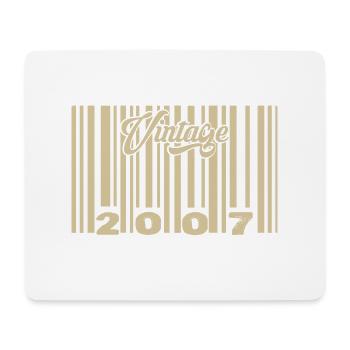 Jahrgang 2007 Barcode 2007: Jahr 2025. - Mousepad (Querformat) - Weiß - Vorne