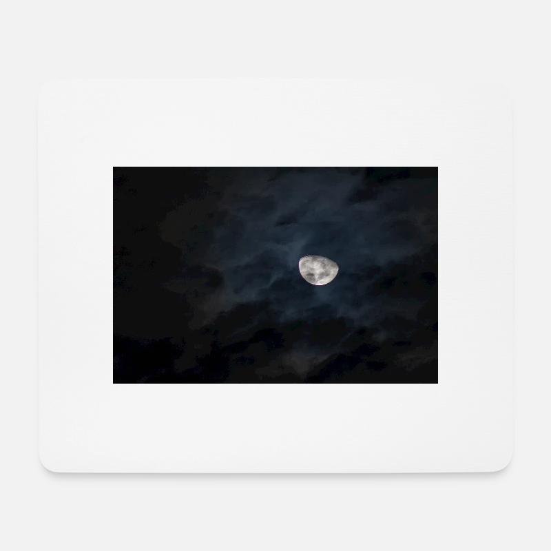 Mond - Mousepad (Querformat) - Weiß